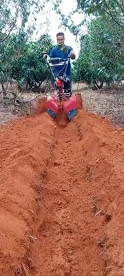 177F Βενζινοκινητήρας τετρακίνητος Μίνι Power Tiller Cultivator για αγρόκτημα και κήπο