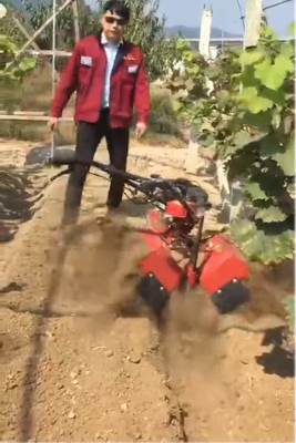 Τετρακίνητος Μίνι Power Tiller Cultivator με Οικονομικό 170F Βενζινοκινητήρα