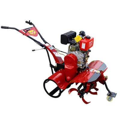 186F Ντίζελ κινητήρας τετρακίνητος Μίνι Power Tiller Cultivator για την αποδοτικότητα των γεωργικών εκμεταλλεύσεων