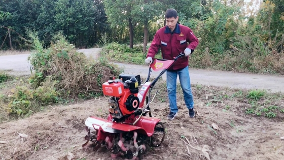 186F Ντίζελ κινητήρας τετρακίνητος Μίνι Power Tiller Cultivator για την αποδοτικότητα των γεωργικών εκμεταλλεύσεων